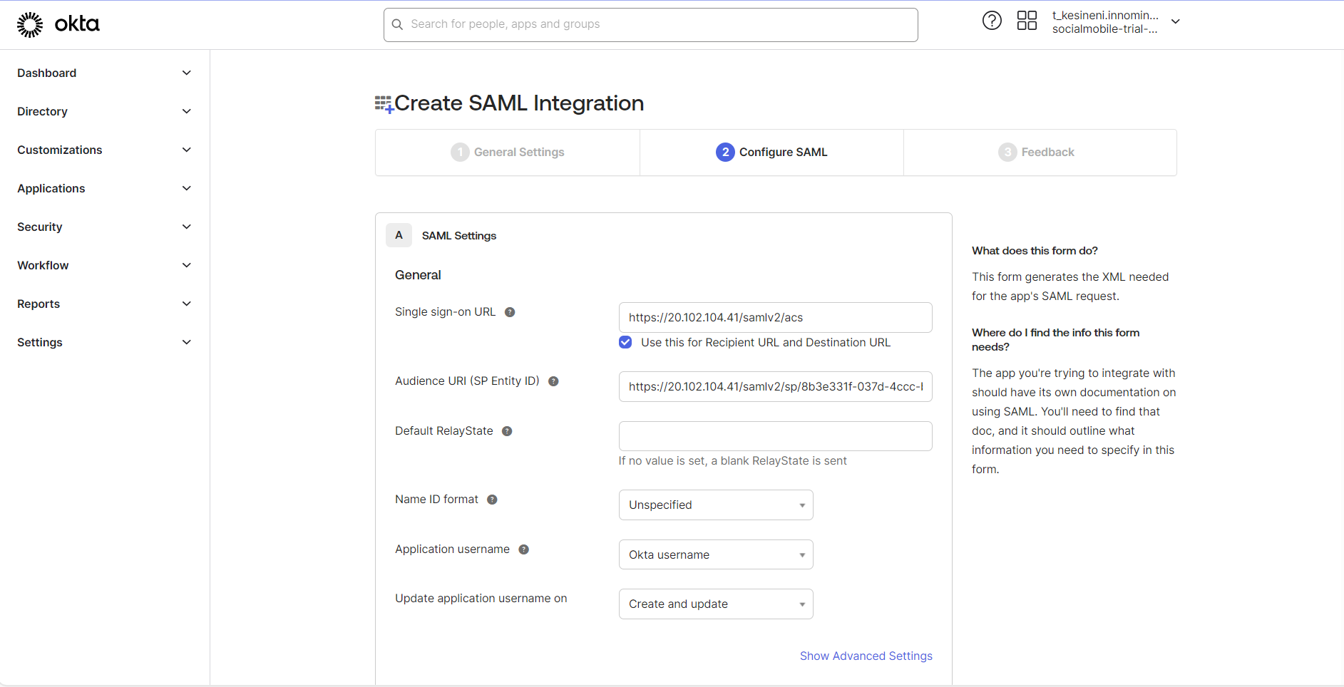 Configure App